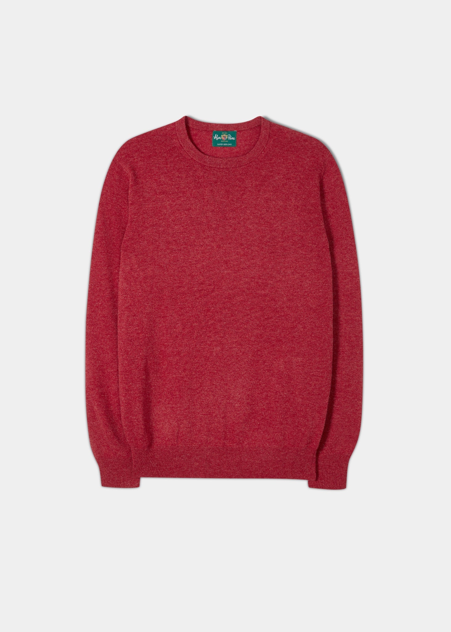 Brisbane Geelong Wool Sweater in Poppy Melange | Alan Paine USA