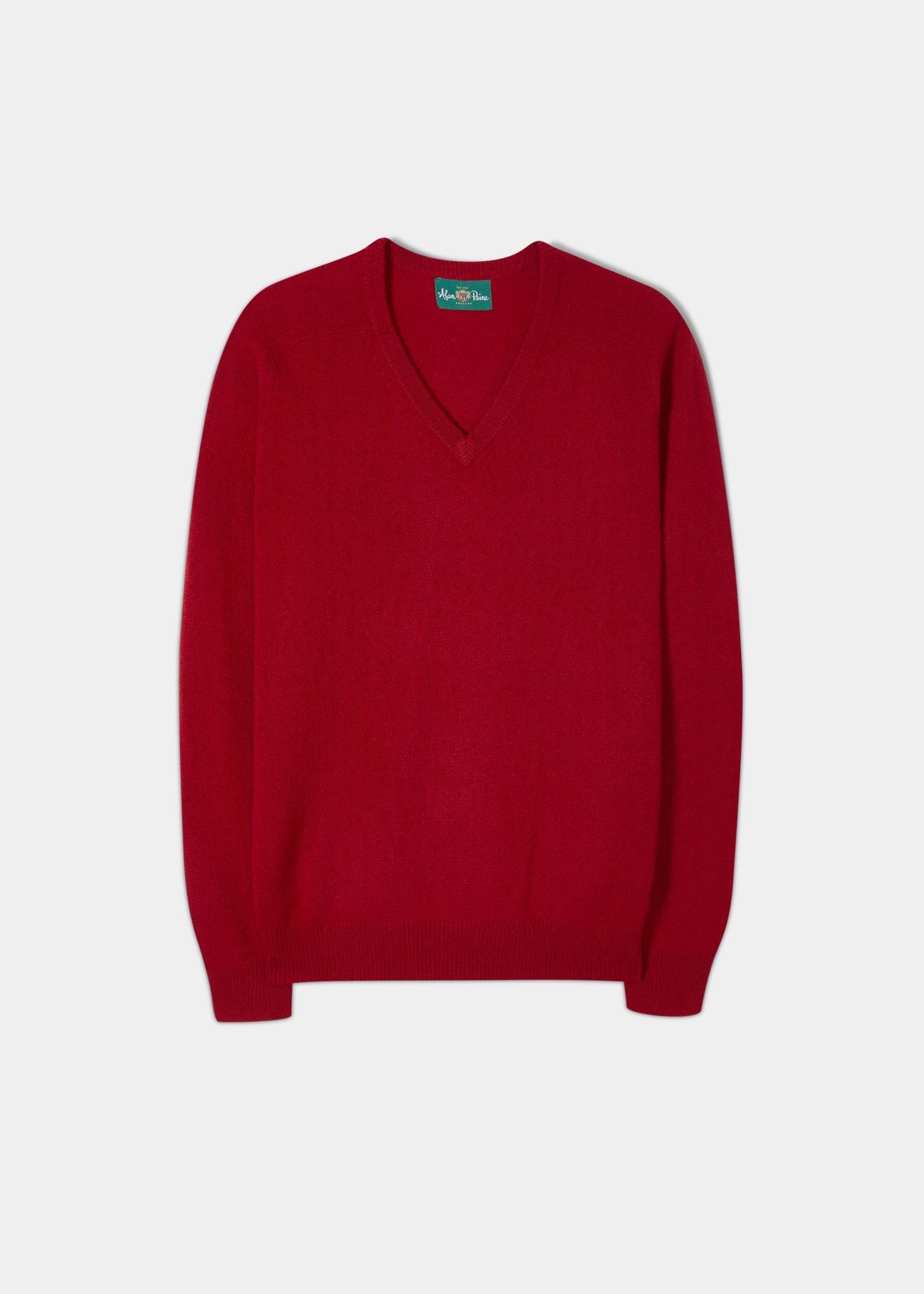 Kilsyth Lambswool Sweater in Dubonnet Alan Paine USA