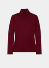 Rebecca Ladies Roll Neck Jumper In Pyrrole Red