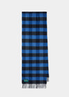 Harpsdale Square Check Scarf In Mid Blue