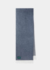 Fincham Reversible Cashmere Scarf In Indigo and Grey Mix