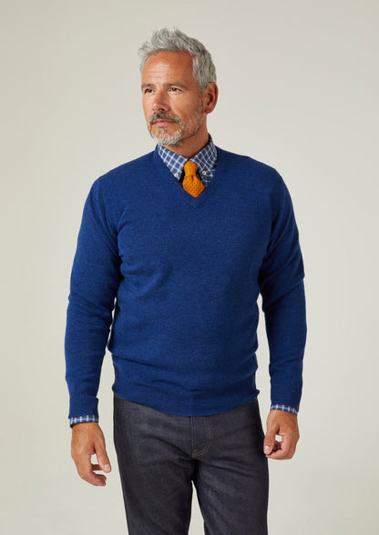 Albury Geelong Wool Jumper in Indigo - Regular Fit