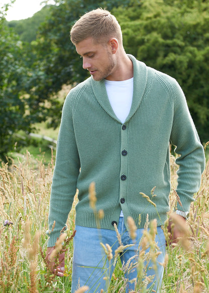 Brunswick Shawl Collar Cardigan In Landscape