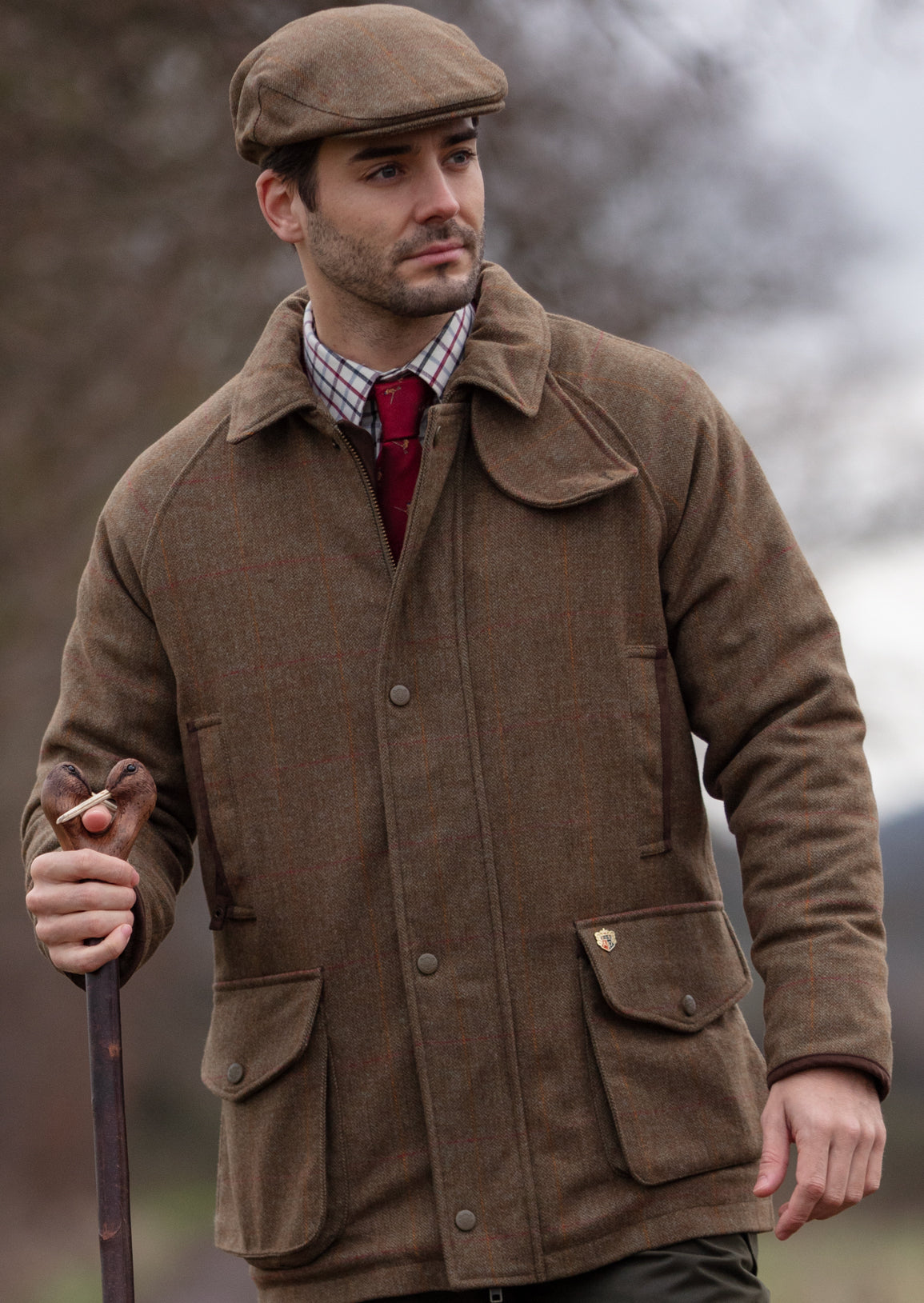 Tweed field coat mens sale