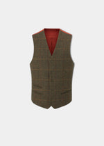 Combrook Men's Tweed Lined-Back Waistcoat In Teak