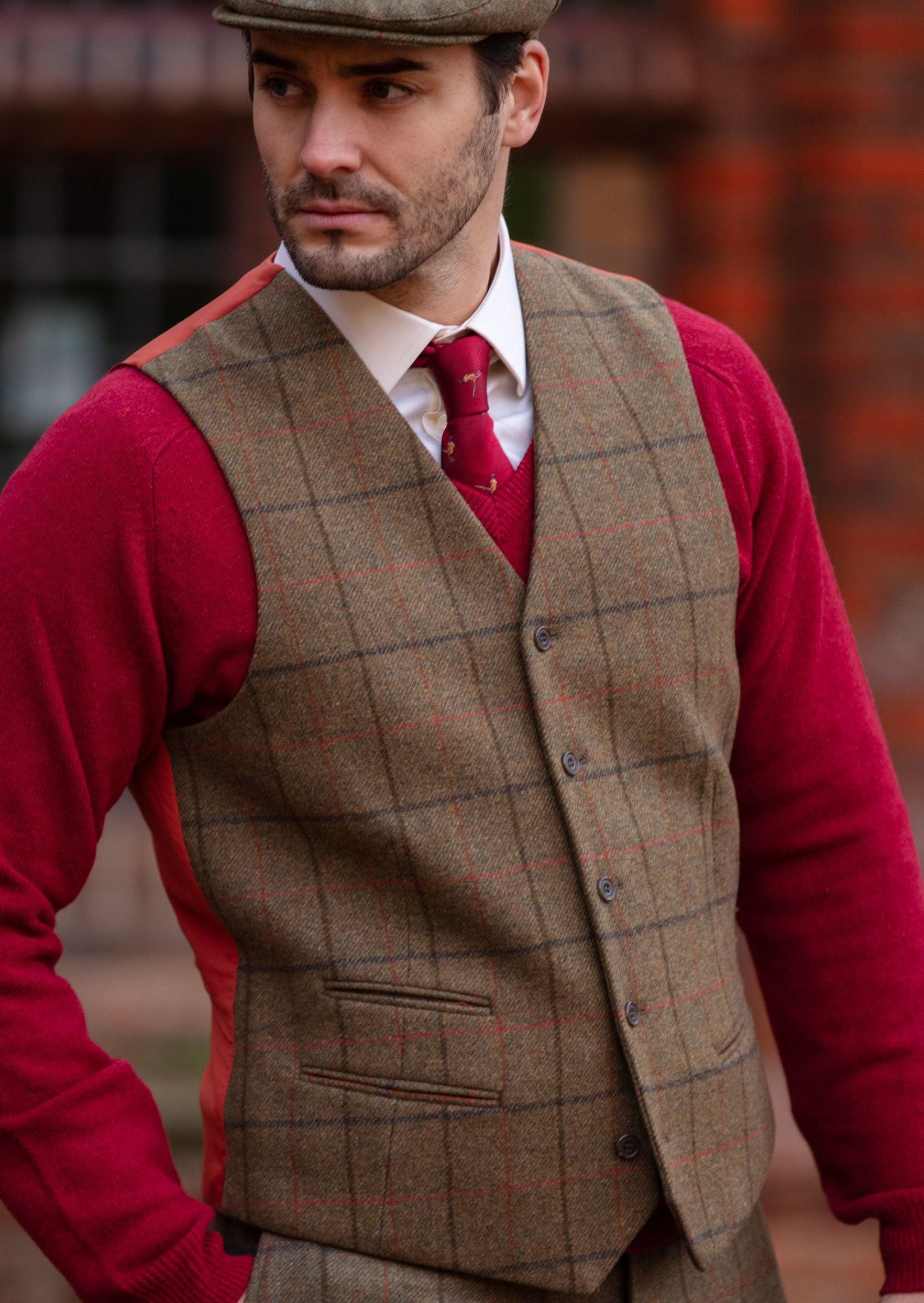 Waistcoat tweed cheap mens