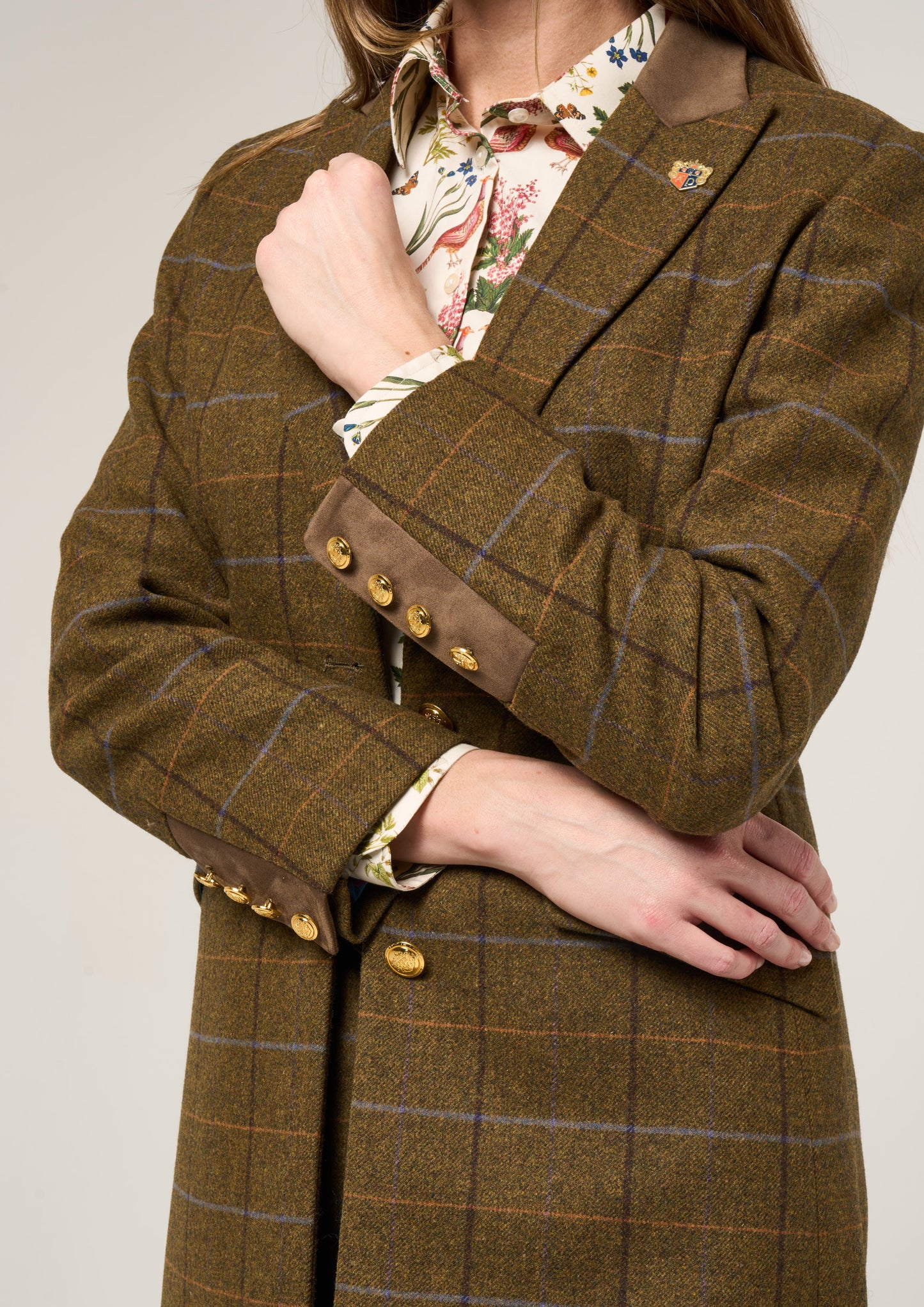 Combrook Ladies Mid-Thigh Coat In Hazel