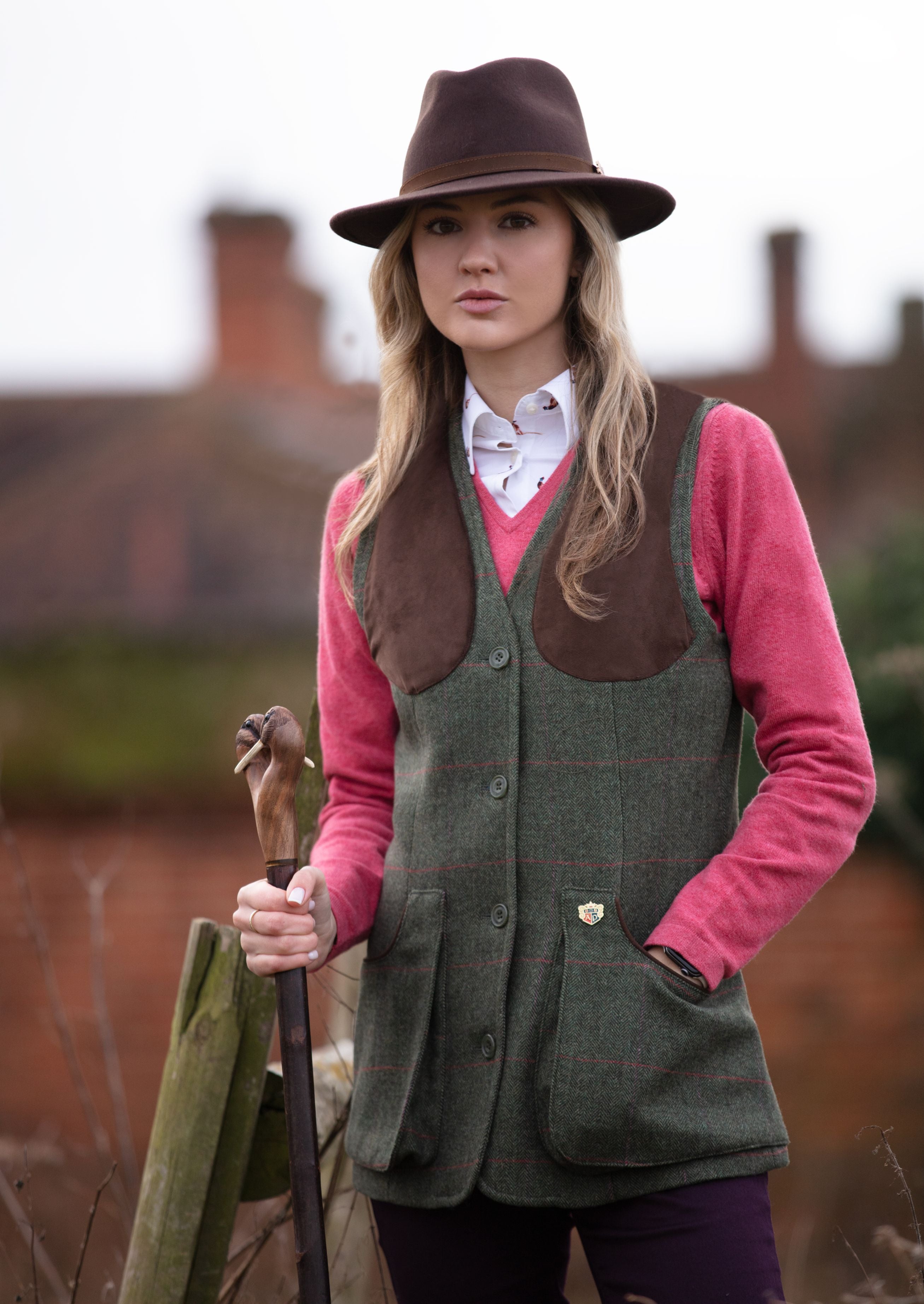 Tweed shooting online vest