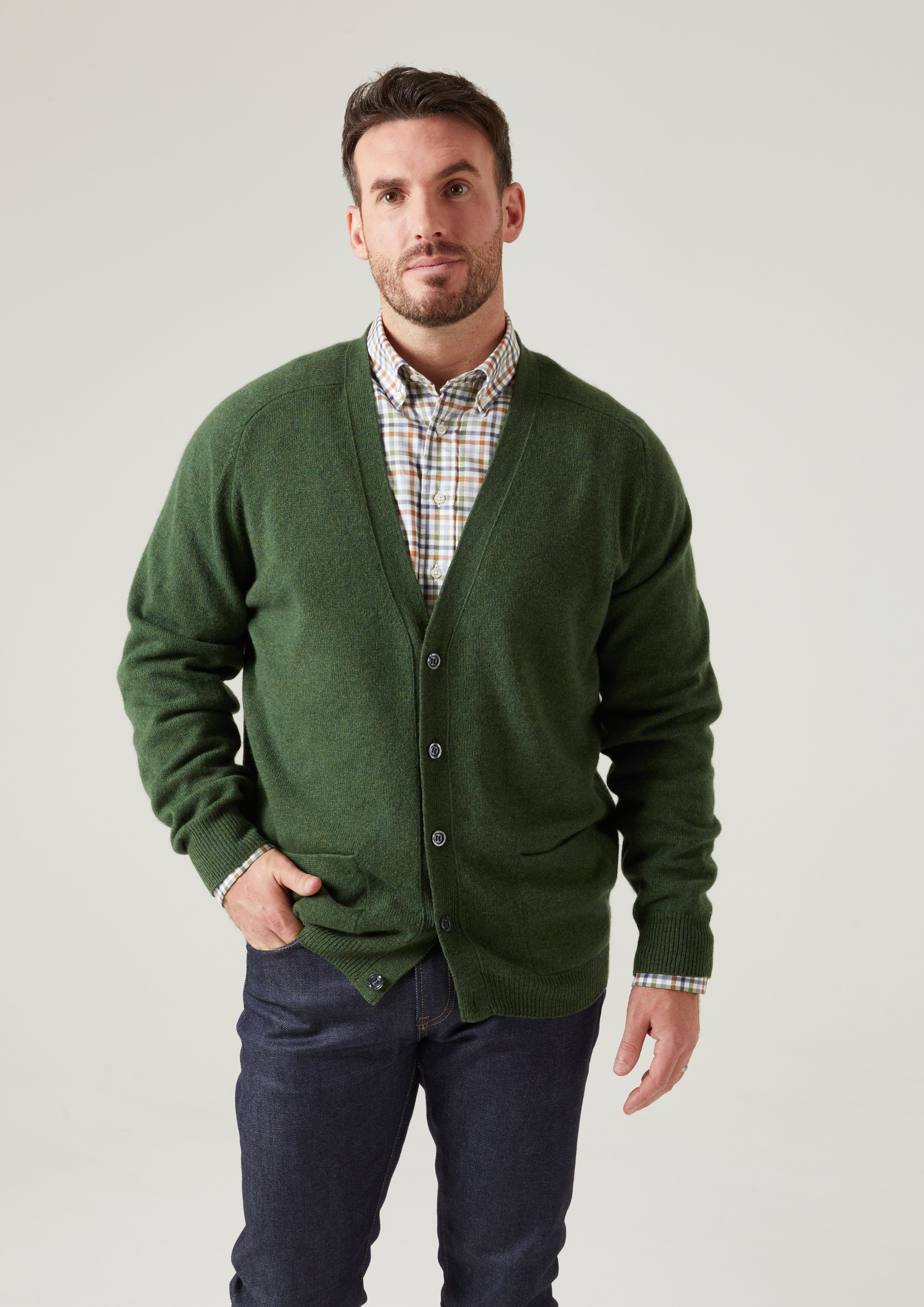 Lambswool cardigan mens sale