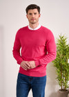 Cotton Cashmere Jumper In Raspberry