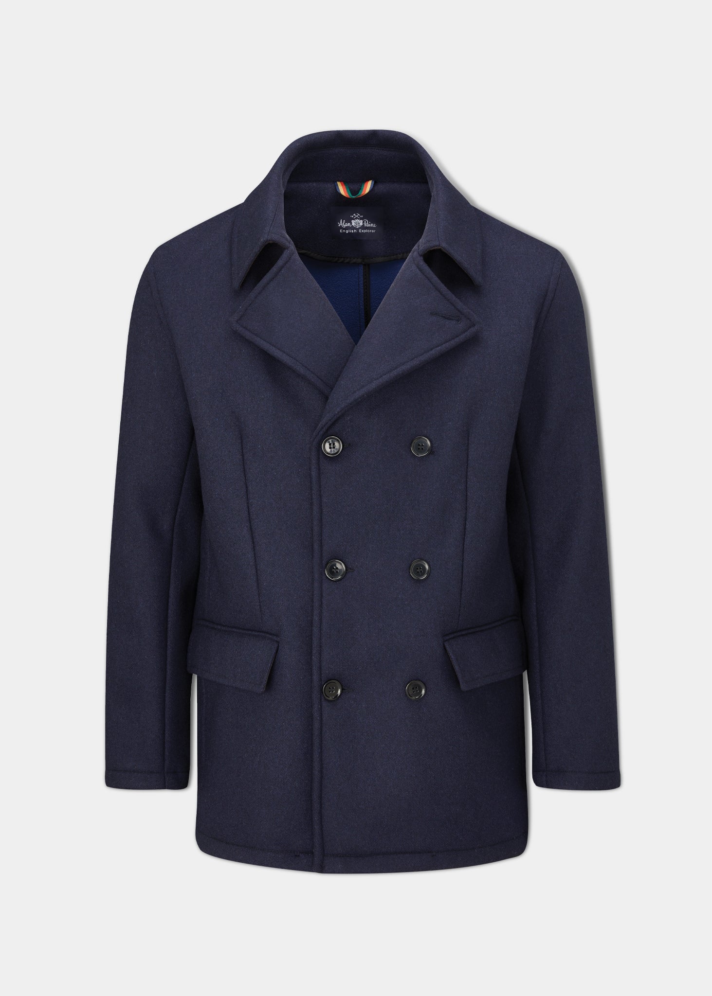 Ewen Mens Double Breasted Jacket Navy