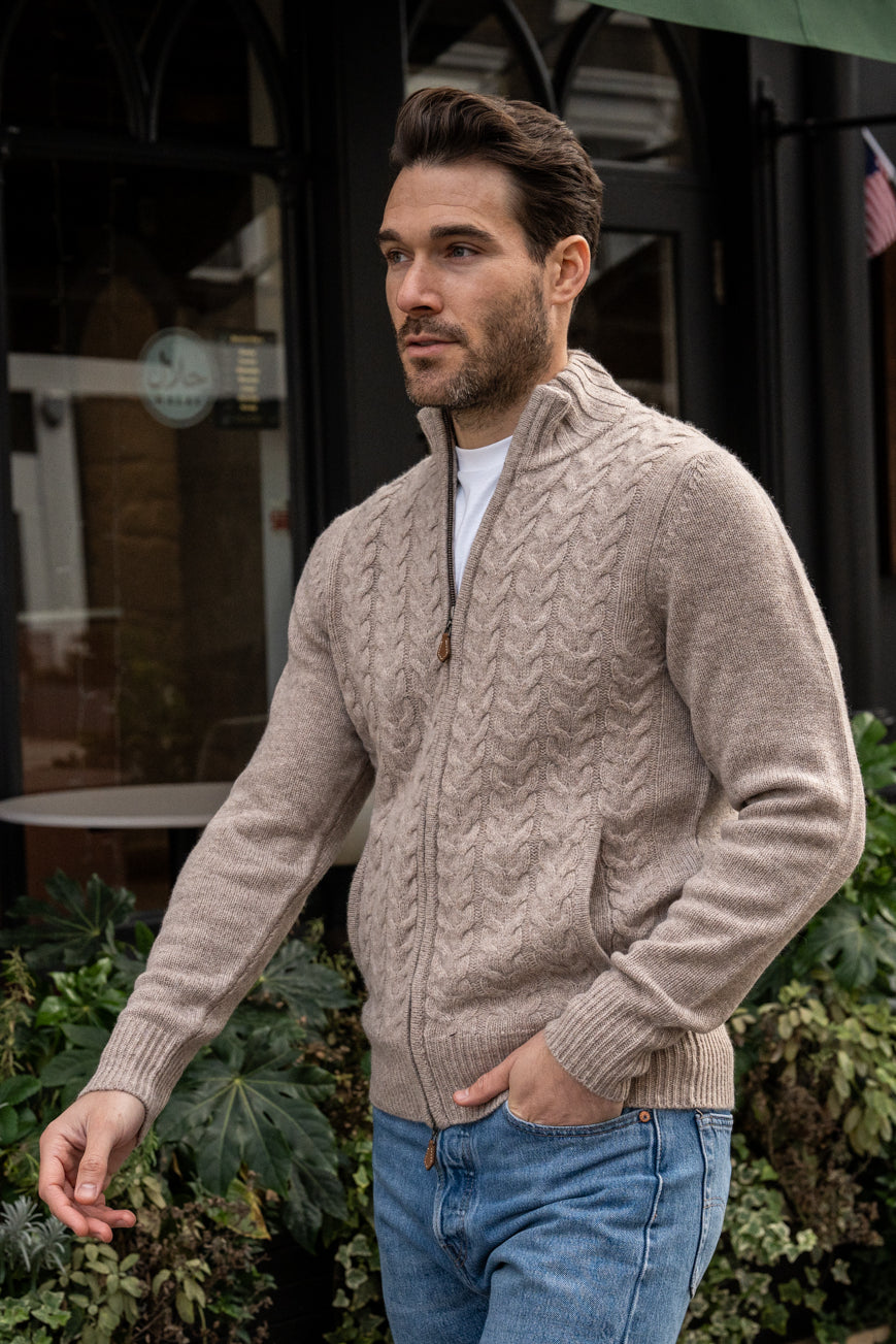 Mock neck hotsell cardigan mens