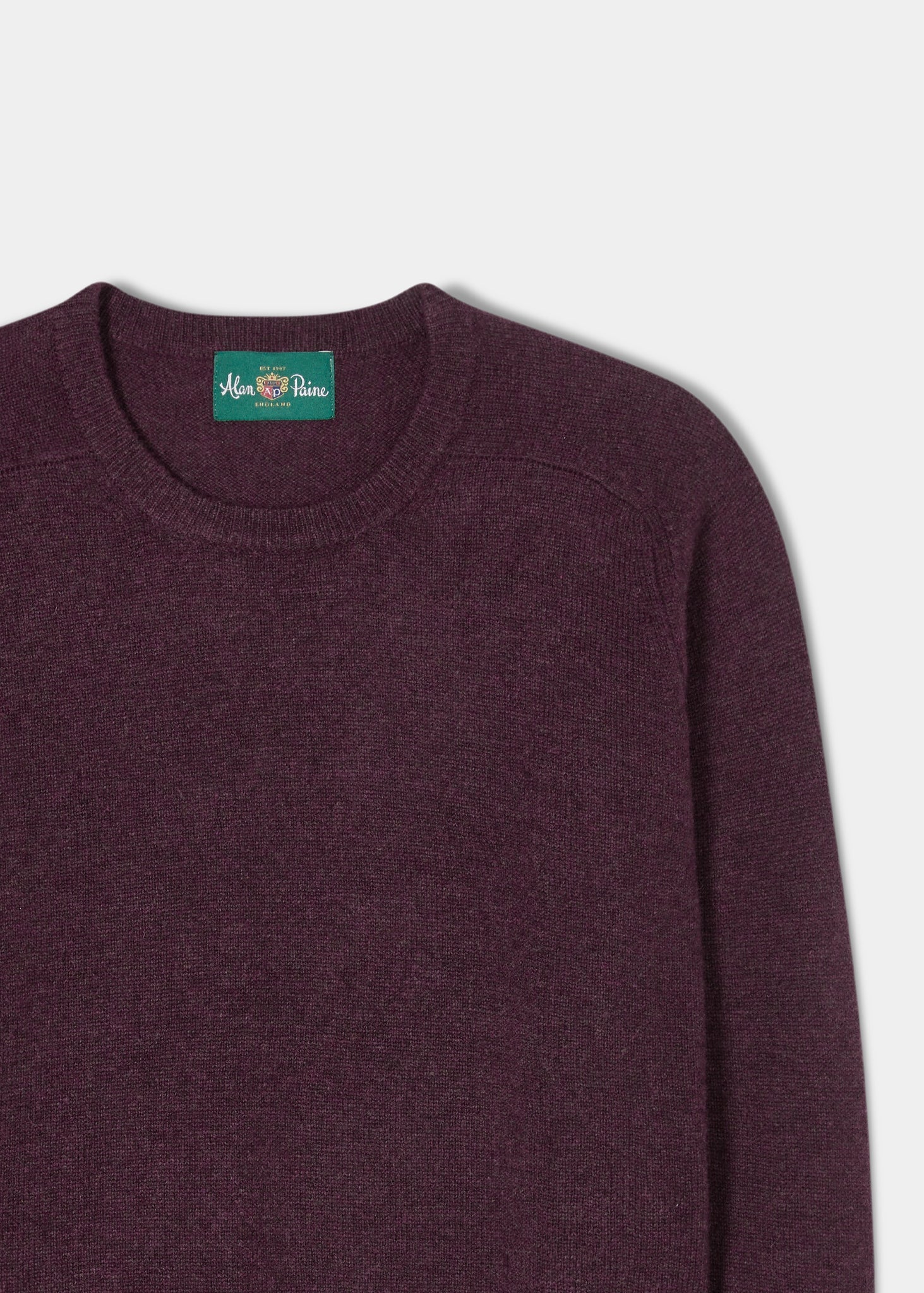 Lenzie Lambswool Sweater in Black Grape Regular Fit