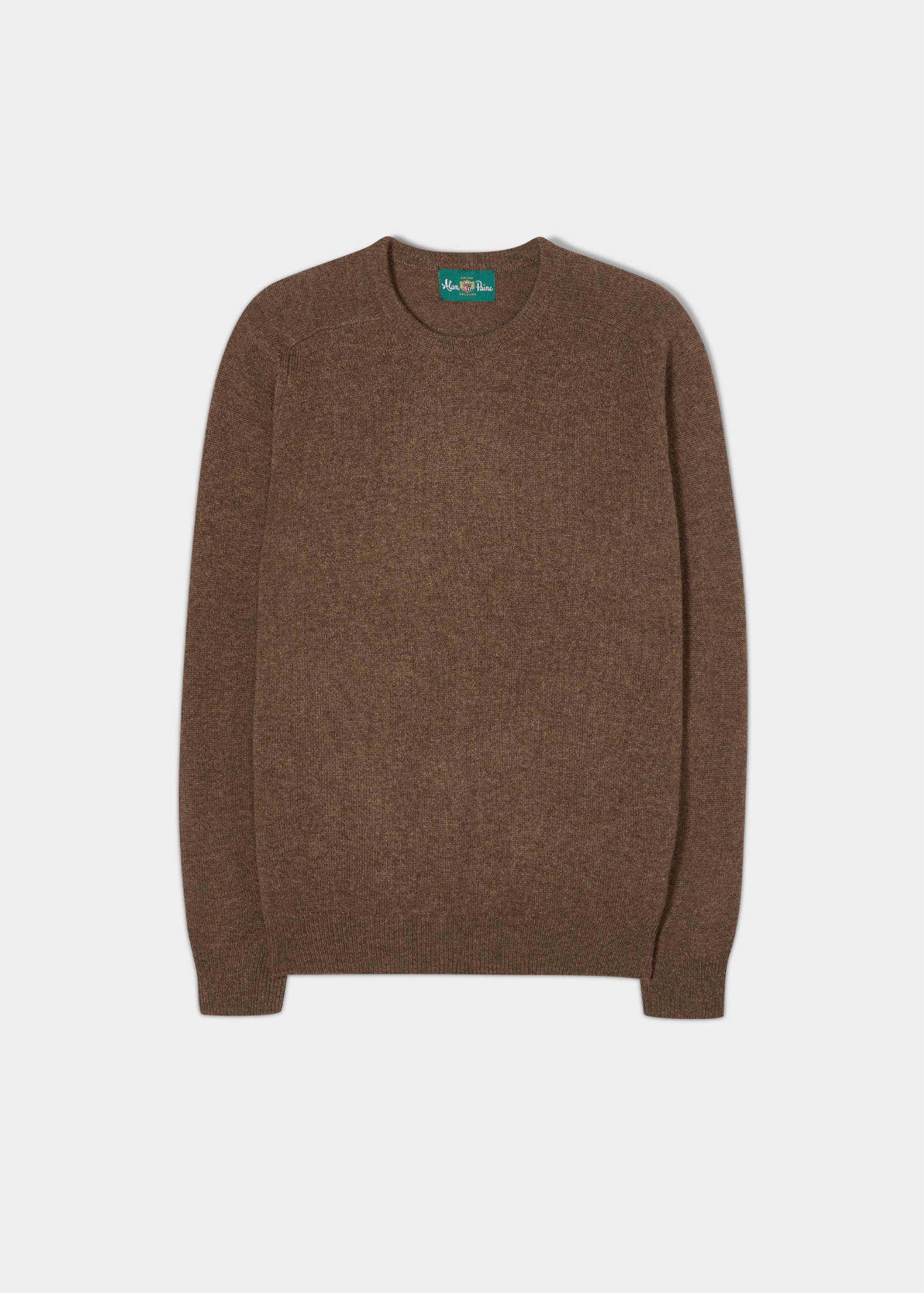 Lenzie Lambswool Sweater in Tobacco Regular Fit