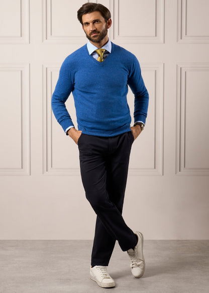 Mens-Cashmere-Jumper-Blue