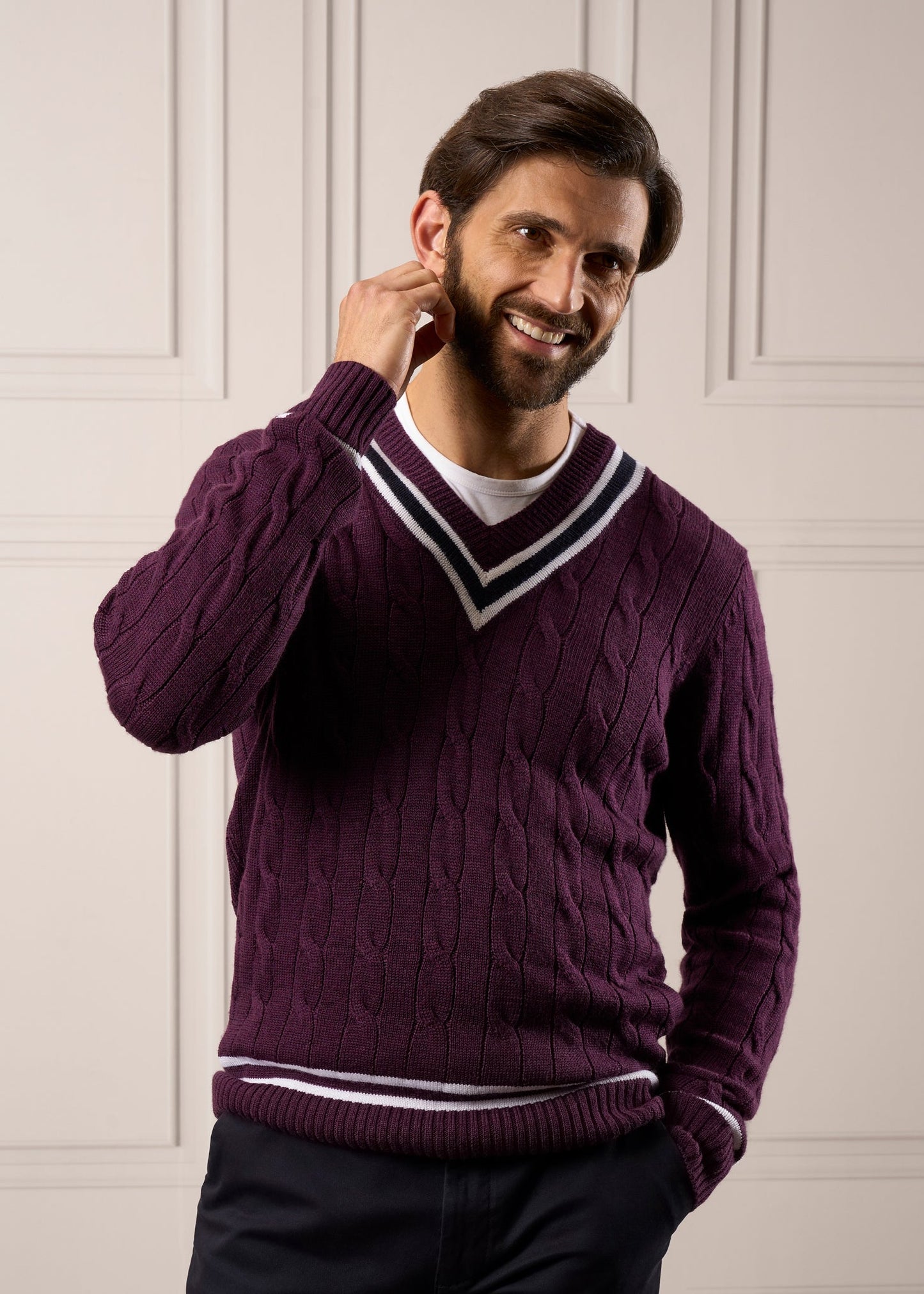 Mens-Merino-Cricket-Sweater-Purple