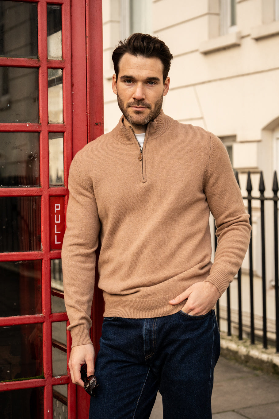 Mens quarter zip online jumper