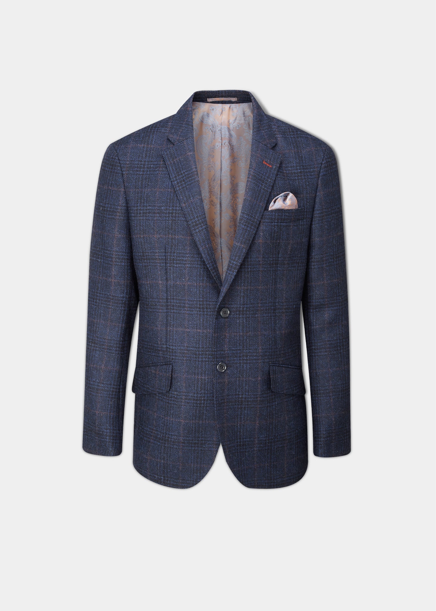 Surrey Tweed Lined Blazer In Navy Check