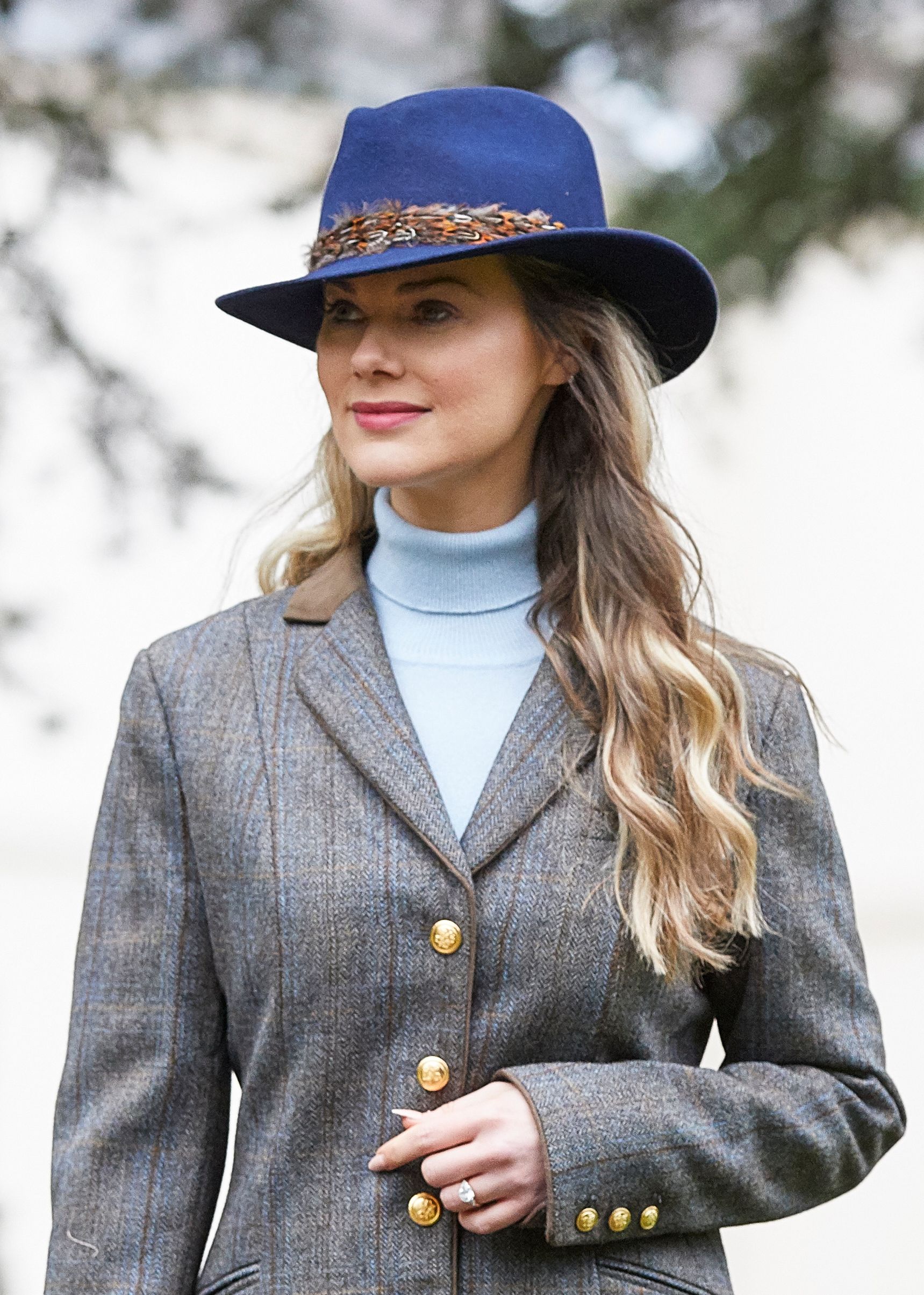 ELA Lady Fedora store Hat Collection Color Blue Imported From Colombia.