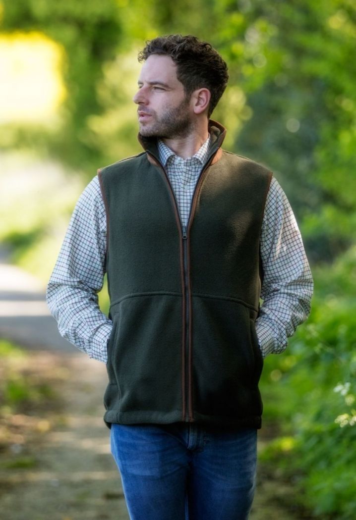 Fleece gilet mens fashion