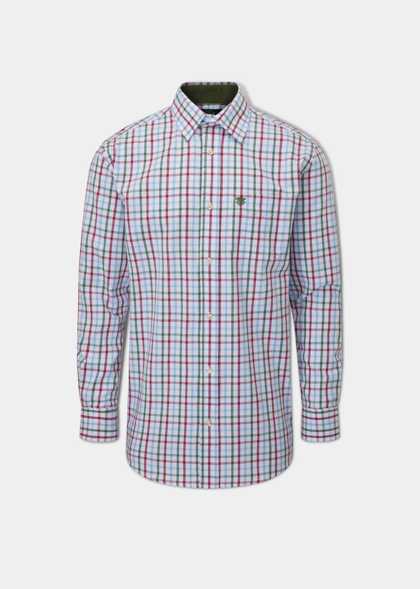 Aylesbury Men's Check Shirt In Wine - Regular Fit