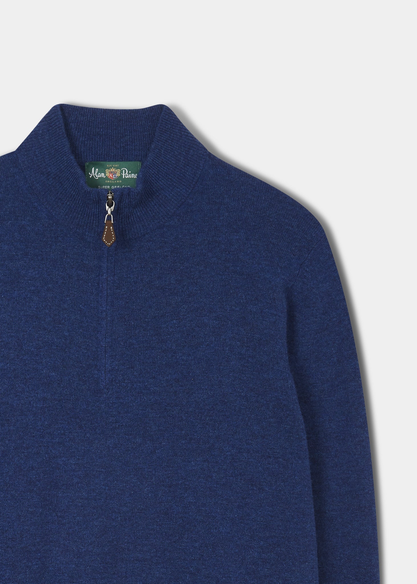 Cairns Geelong Wool 1/4 Zip Jumper in Indigo