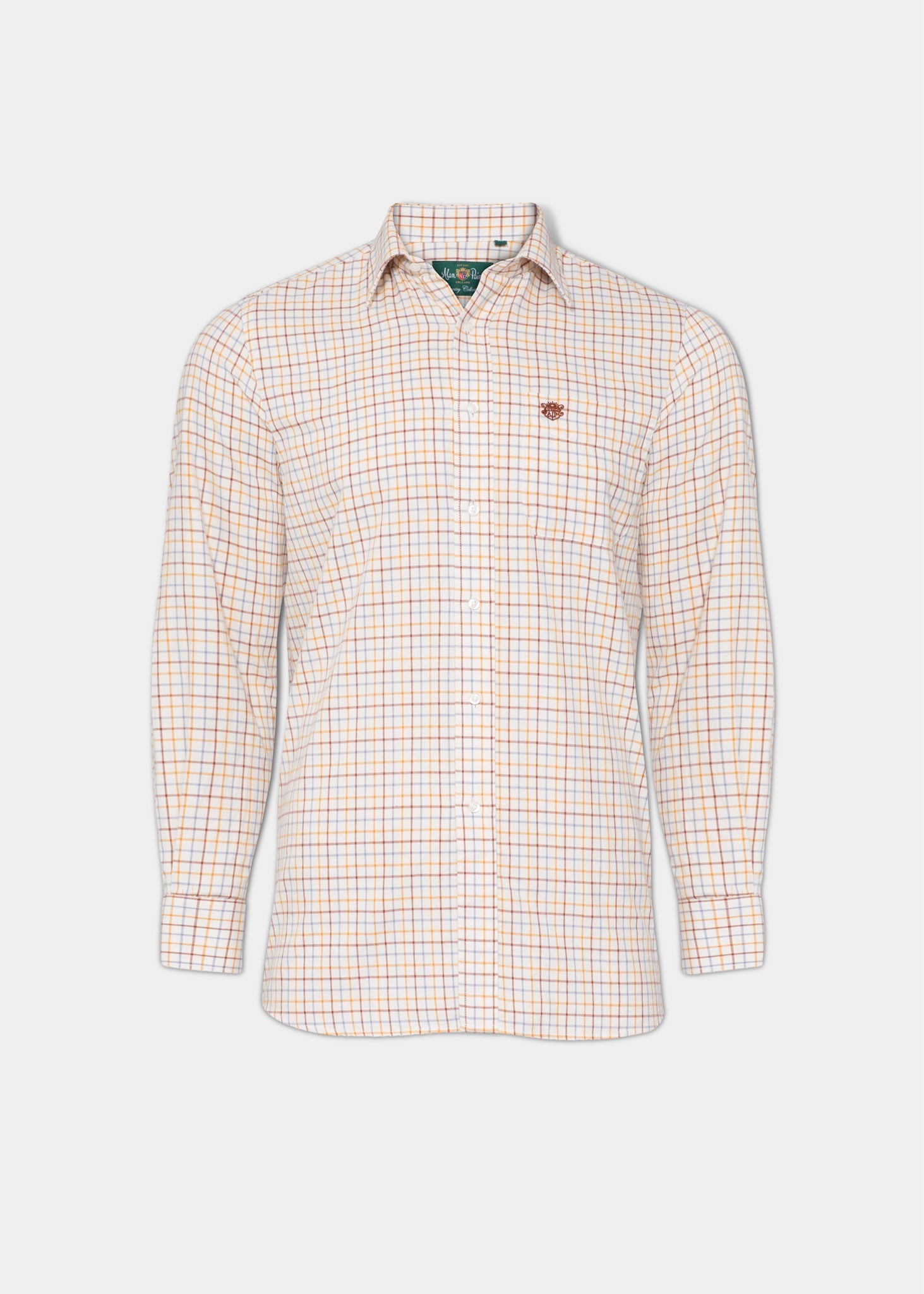 Ilkley Men s Brown Country Check Shirt Alan Paine USA