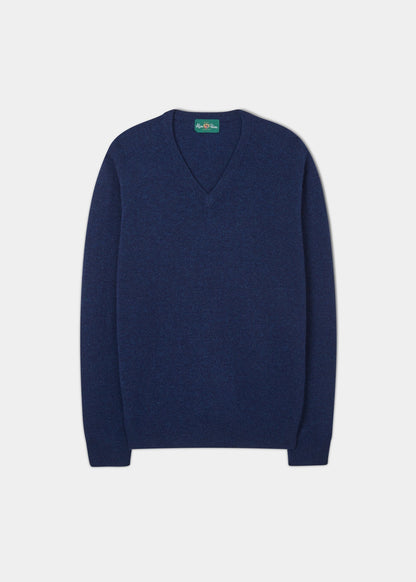 Kilsyth Men's Lambswool Jumper in Indigo