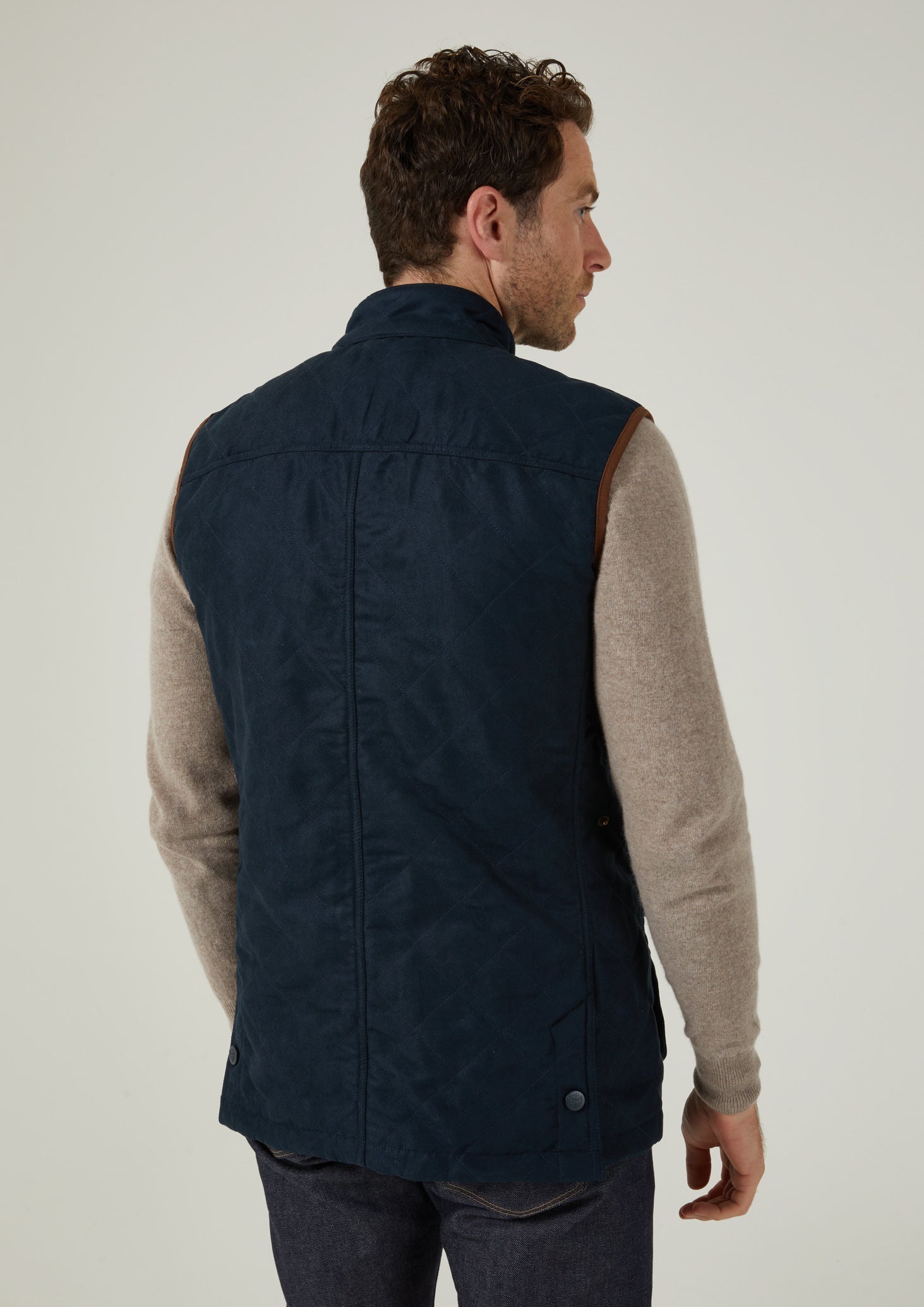 Mens navy blue hot sale quilted vest