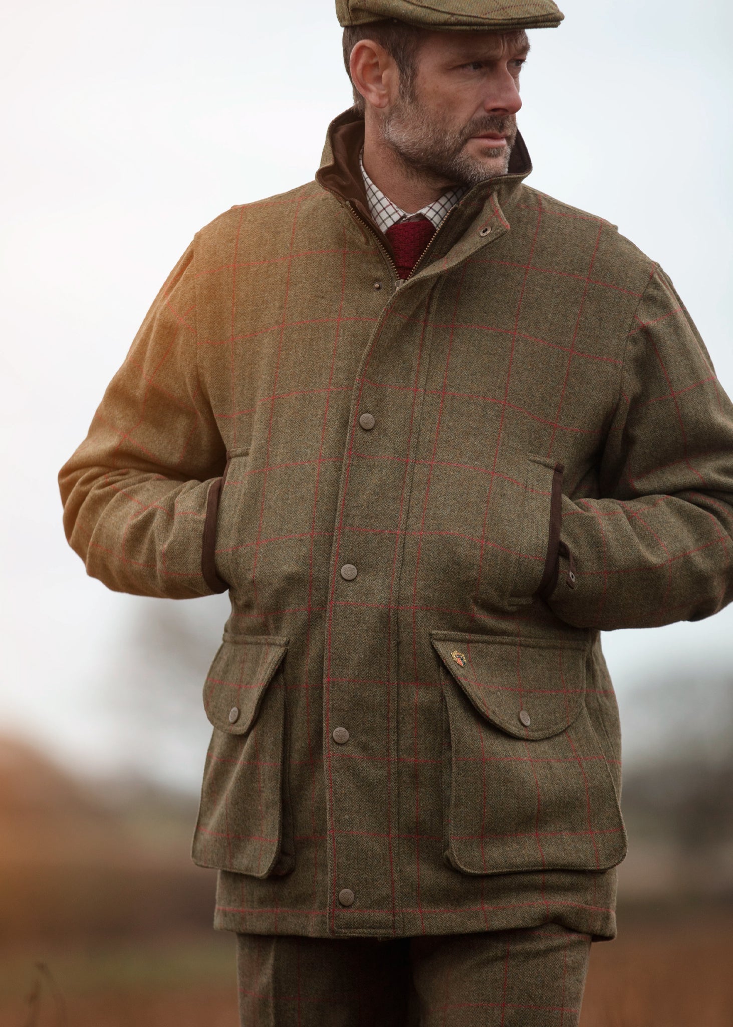 Mens tweed shop shooting jacket