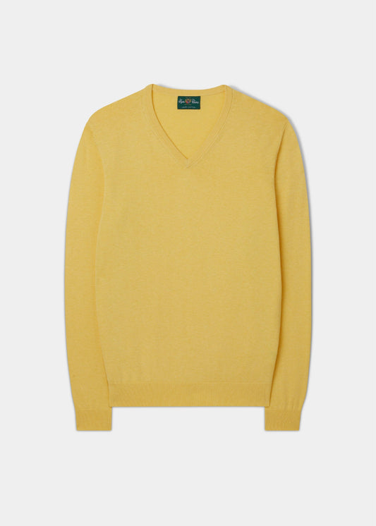 Rothwell Cotton Cashmere Jumper In Lemon