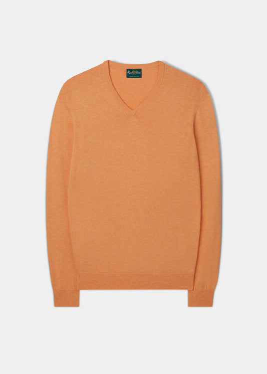 Rothwell Cotton Cashmere Jumper In Mango